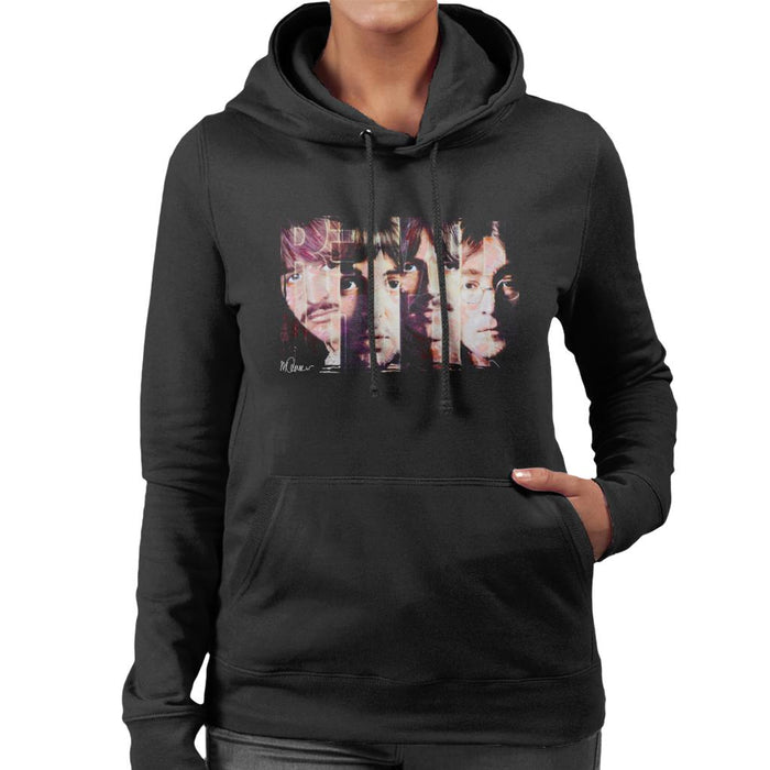 Sidney Maurer Original Portrait Of The Beatles Revolution Women's Hooded Sweatshirt