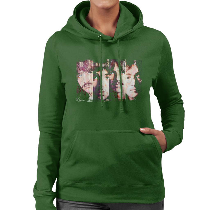 Sidney Maurer Original Portrait Of The Beatles Revolution Women's Hooded Sweatshirt