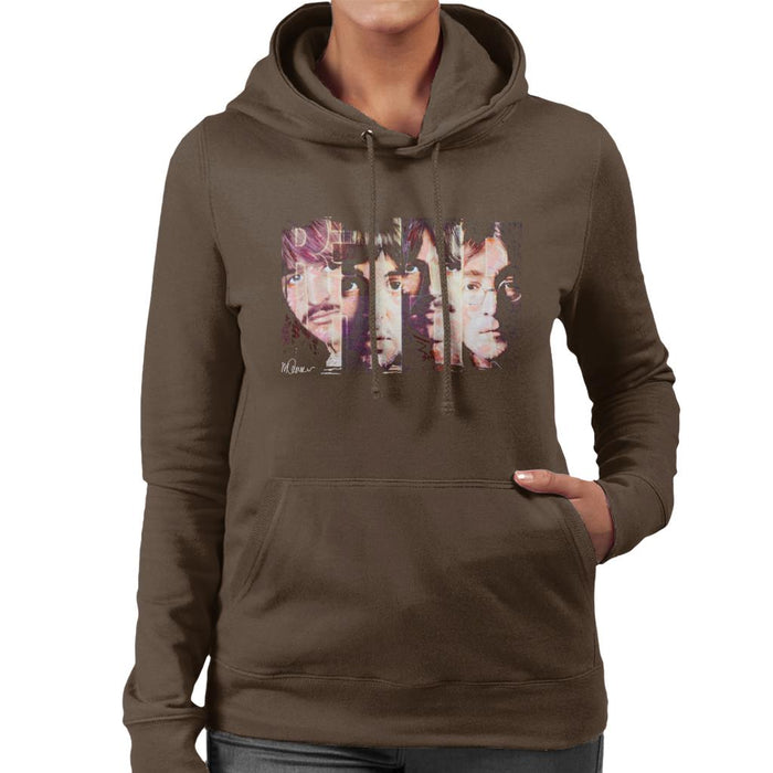 Sidney Maurer Original Portrait Of The Beatles Revolution Women's Hooded Sweatshirt