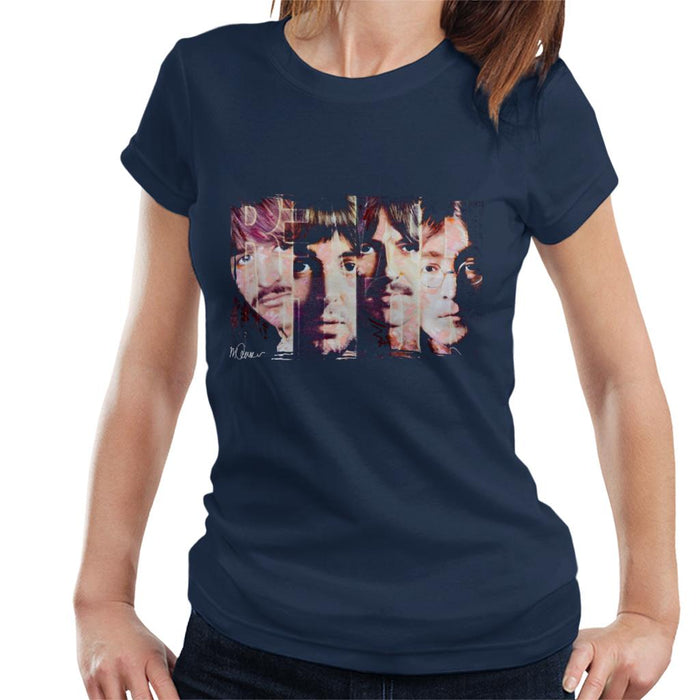 Sidney Maurer Original Portrait Of The Beatles Revolution Women's T-Shirt
