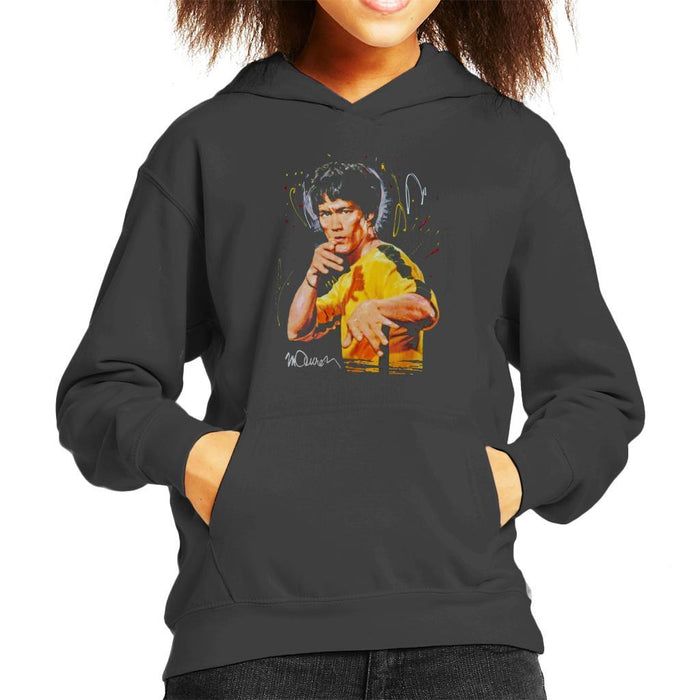 Sidney Maurer Original Portrait Of Bruce Lee Game Of Death Kids Hooded Sweatshirt - Kids Boys Hooded Sweatshirt