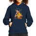 Sidney Maurer Original Portrait Of Bruce Lee Game Of Death Kids Hooded Sweatshirt - X-Small (3-4 yrs) / Navy Blue - Kids Boys Hooded