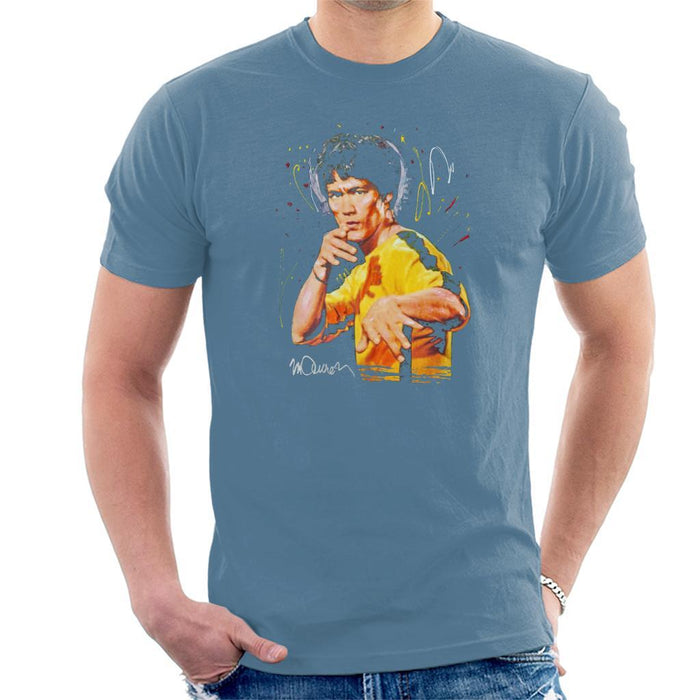 Sidney Maurer Original Portrait Of Bruce Lee Game Of Death Mens T-Shirt - Mens T-Shirt