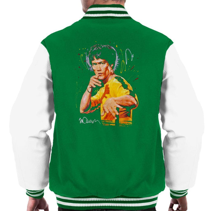 Sidney Maurer Original Portrait Of Bruce Lee Game Of Death Mens Varsity Jacket - Mens Varsity Jacket