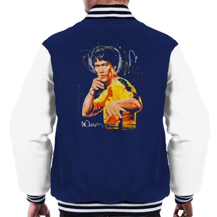 Sidney Maurer Original Portrait Of Bruce Lee Game Of Death Mens Varsity Jacket - Mens Varsity Jacket