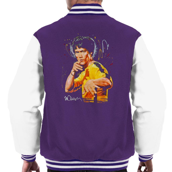 Sidney Maurer Original Portrait Of Bruce Lee Game Of Death Mens Varsity Jacket - Mens Varsity Jacket