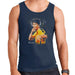 Sidney Maurer Original Portrait Of Bruce Lee Game Of Death Mens Vest - Small / Navy Blue - Mens Vest