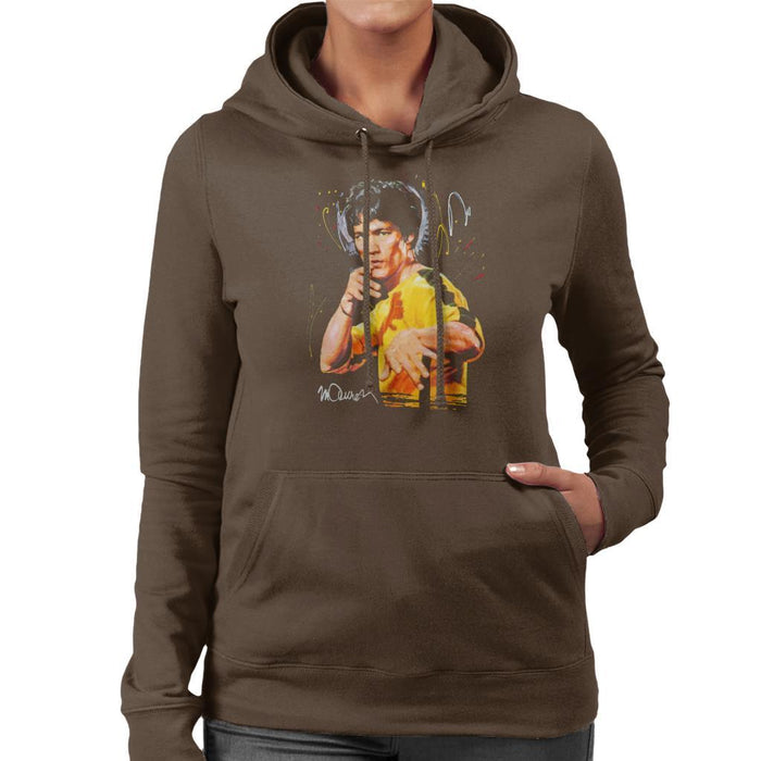 Sidney Maurer Original Portrait Of Bruce Lee Game Of Death Womens Hooded Sweatshirt - Womens Hooded Sweatshirt