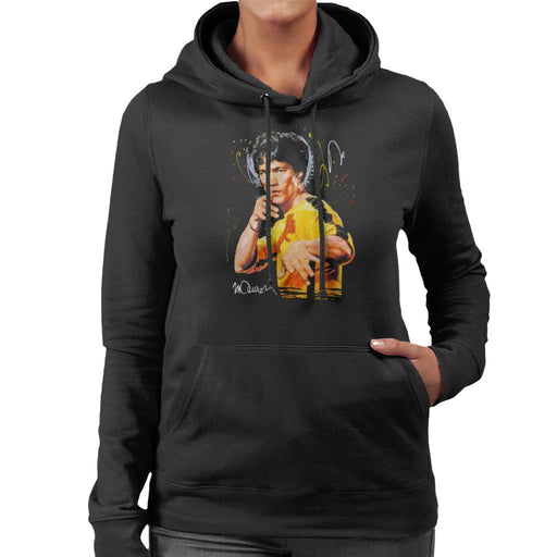 Sidney Maurer Original Portrait Of Bruce Lee Game Of Death Womens Hooded Sweatshirt - Womens Hooded Sweatshirt