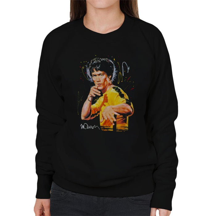 Sidney Maurer Original Portrait Of Bruce Lee Game Of Death Womens Sweatshirt - Womens Sweatshirt