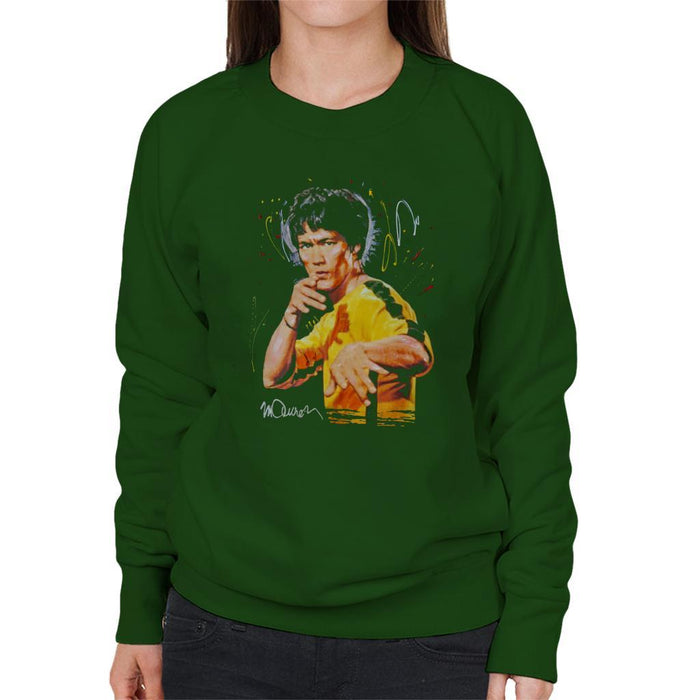 Sidney Maurer Original Portrait Of Bruce Lee Game Of Death Womens Sweatshirt - Womens Sweatshirt