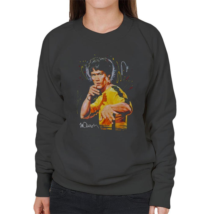 Sidney Maurer Original Portrait Of Bruce Lee Game Of Death Womens Sweatshirt - Womens Sweatshirt