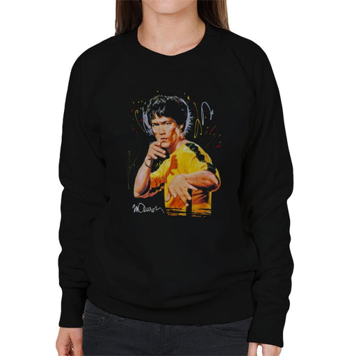 Sidney Maurer Original Portrait Of Bruce Lee Game Of Death Womens Sweatshirt - Womens Sweatshirt