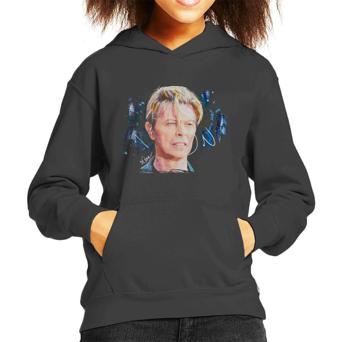 Sidney Maurer Original Portrait Of David Bowie Live Kids Hooded Sweatshirt - Kids Boys Hooded Sweatshirt
