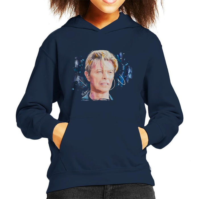 Sidney Maurer Original Portrait Of David Bowie Live Kids Hooded Sweatshirt - Kids Boys Hooded Sweatshirt