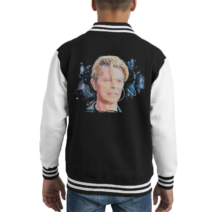 Sidney Maurer Original Portrait Of David Bowie Live Kids Varsity Jacket - Kids Boys Varsity Jacket