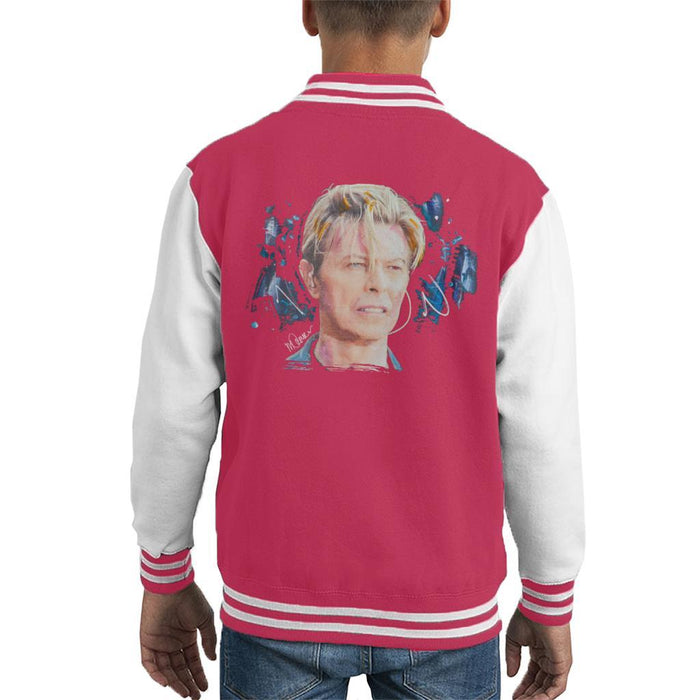 Sidney Maurer Original Portrait Of David Bowie Live Kids Varsity Jacket - Kids Boys Varsity Jacket