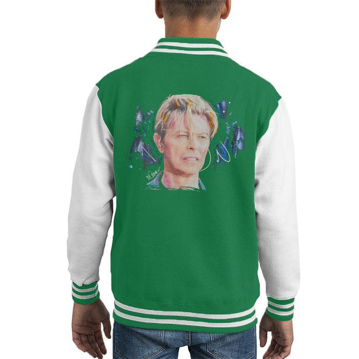 Sidney Maurer Original Portrait Of David Bowie Live Kids Varsity Jacket - Kids Boys Varsity Jacket