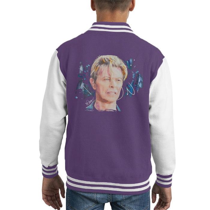Sidney Maurer Original Portrait Of David Bowie Live Kids Varsity Jacket - Kids Boys Varsity Jacket