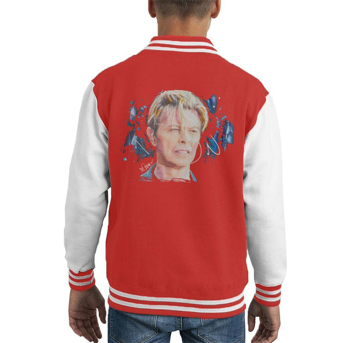 Sidney Maurer Original Portrait Of David Bowie Live Kids Varsity Jacket - Kids Boys Varsity Jacket