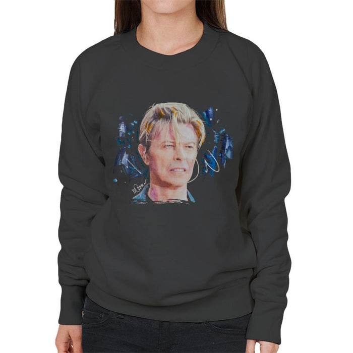 Sidney Maurer Original Portrait Of David Bowie Live Womens Sweatshirt - Womens Sweatshirt