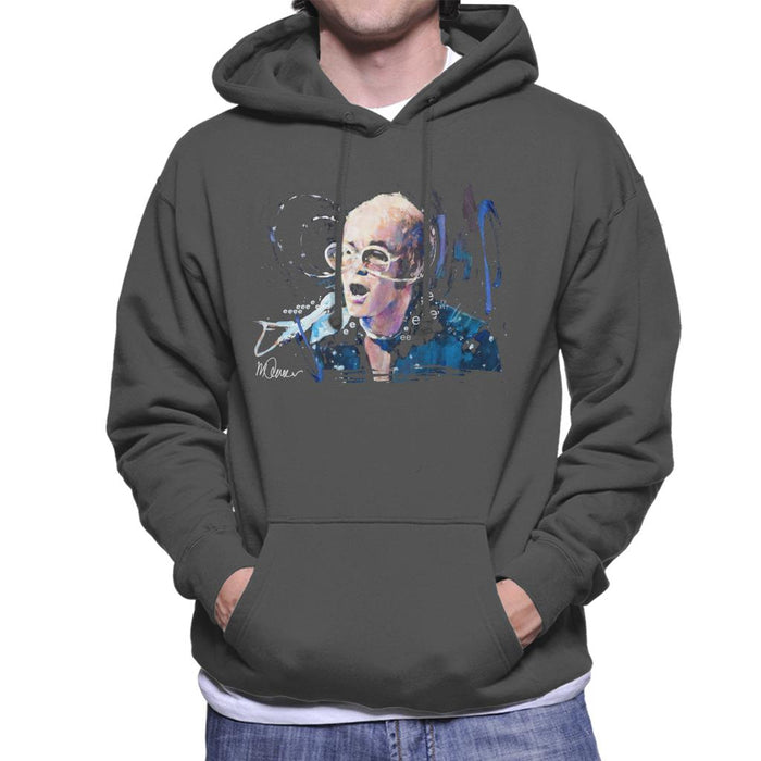 Sidney Maurer Original Portrait Of Elton John May Sunglasses Men's Hooded Sweatshirt