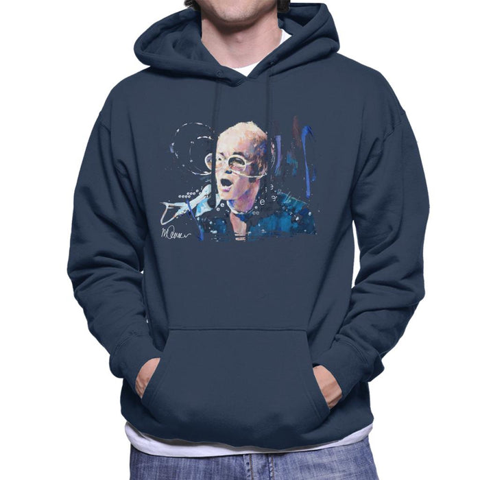 Sidney Maurer Original Portrait Of Elton John May Sunglasses Men's Hooded Sweatshirt