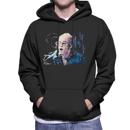 Sidney Maurer Original Portrait Of Elton John May Sunglasses Men's Hooded Sweatshirt