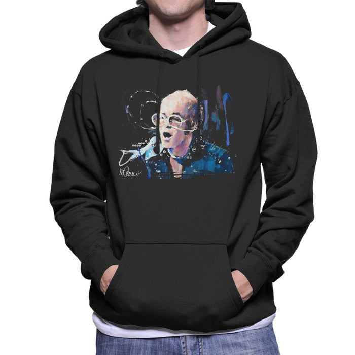 Sidney Maurer Original Portrait Of Elton John May Sunglasses Men's Hooded Sweatshirt