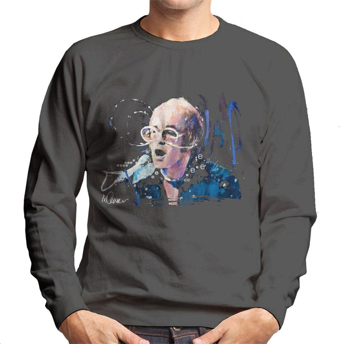 Sidney Maurer Original Portrait Of Elton John May Sunglasses Men's Sweatshirt