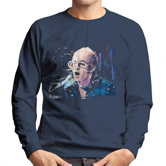 Sidney Maurer Original Portrait Of Elton John May Sunglasses Men's Sweatshirt