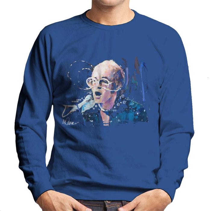 Sidney Maurer Original Portrait Of Elton John May Sunglasses Men's Sweatshirt