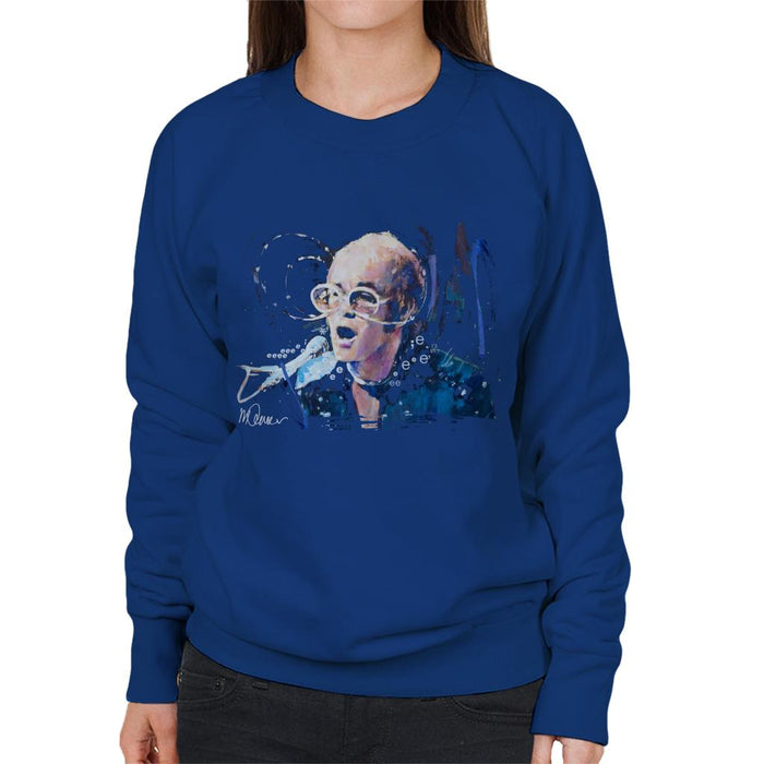 Sidney Maurer Original Portrait Of Elton John May Sunglasses Women's Sweatshirt