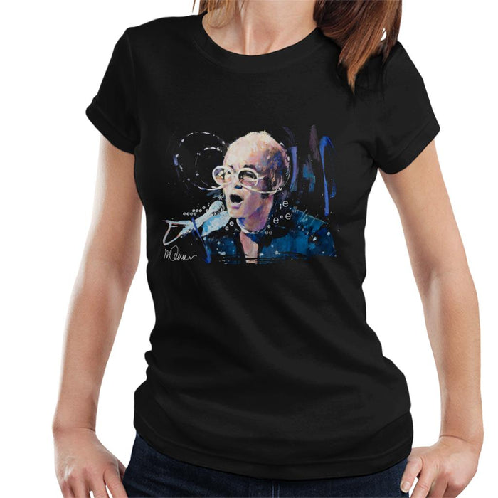 Sidney Maurer Original Portrait Of Elton John May Sunglasses Women's T-Shirt