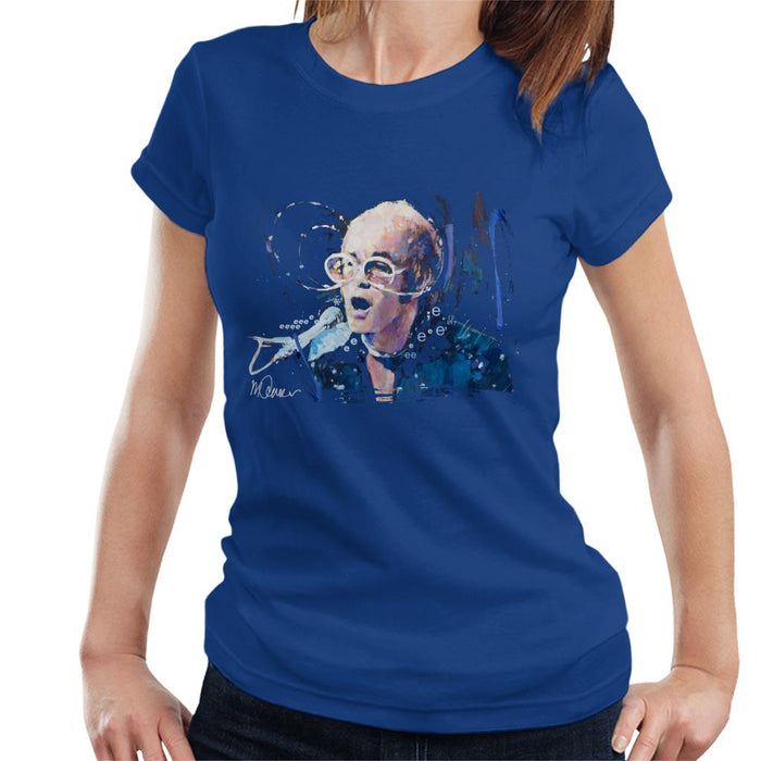 Sidney Maurer Original Portrait Of Elton John May Sunglasses Women's T-Shirt