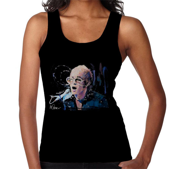 Sidney Maurer Original Portrait Of Elton John May Sunglasses Women's Vest