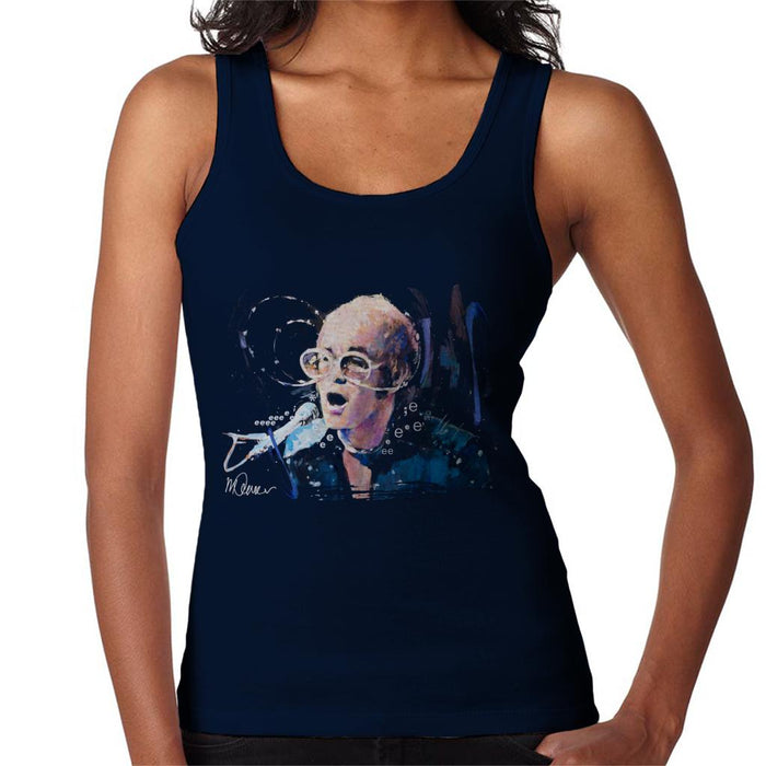 Sidney Maurer Original Portrait Of Elton John May Sunglasses Women's Vest