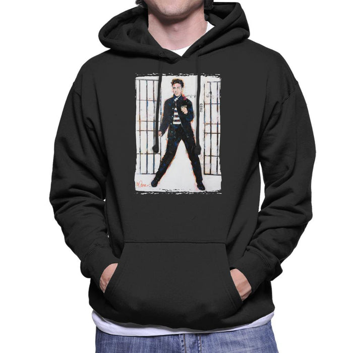 Sidney Maurer Original Portrait Of Elvis Presley Jailhouse Rock Mens Hooded Sweatshirt - Mens Hooded Sweatshirt