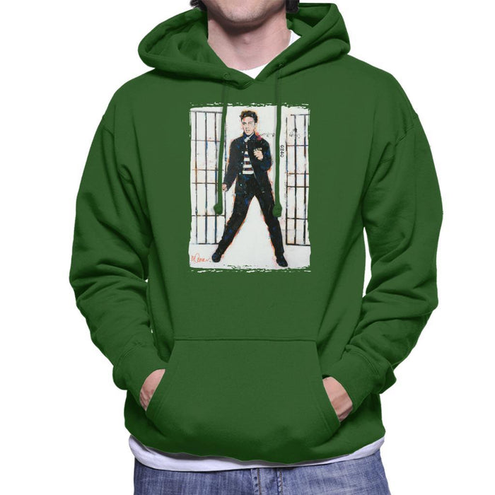 Sidney Maurer Original Portrait Of Elvis Presley Jailhouse Rock Mens Hooded Sweatshirt - Mens Hooded Sweatshirt
