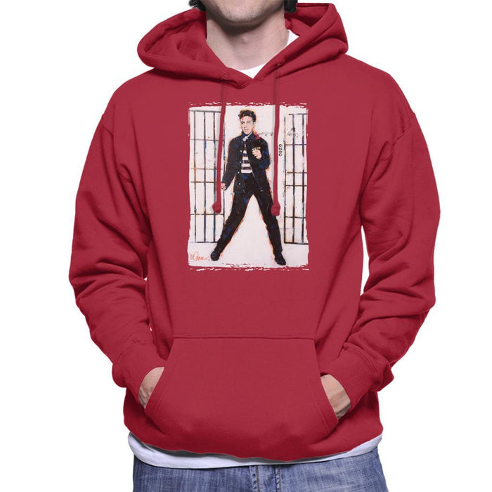 Sidney Maurer Original Portrait Of Elvis Presley Jailhouse Rock Mens Hooded Sweatshirt - Mens Hooded Sweatshirt