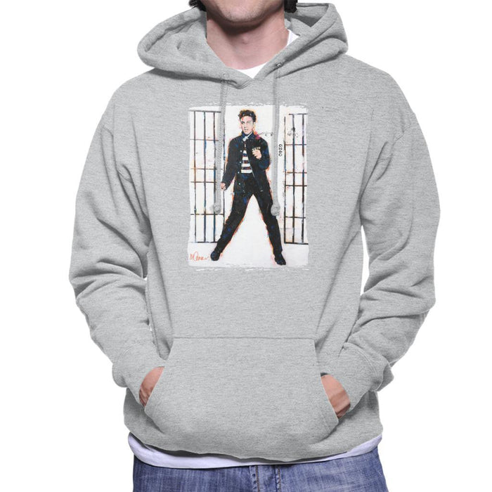 Sidney Maurer Original Portrait Of Elvis Presley Jailhouse Rock Mens Hooded Sweatshirt - Mens Hooded Sweatshirt
