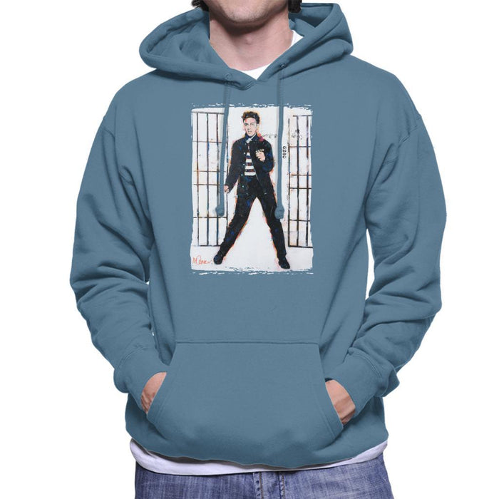 Sidney Maurer Original Portrait Of Elvis Presley Jailhouse Rock Mens Hooded Sweatshirt - Mens Hooded Sweatshirt
