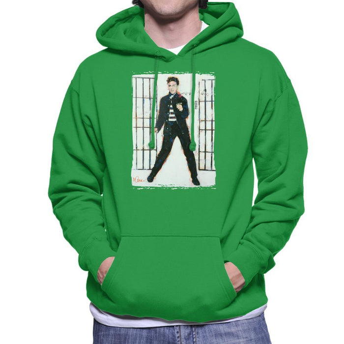 Sidney Maurer Original Portrait Of Elvis Presley Jailhouse Rock Mens Hooded Sweatshirt - Mens Hooded Sweatshirt