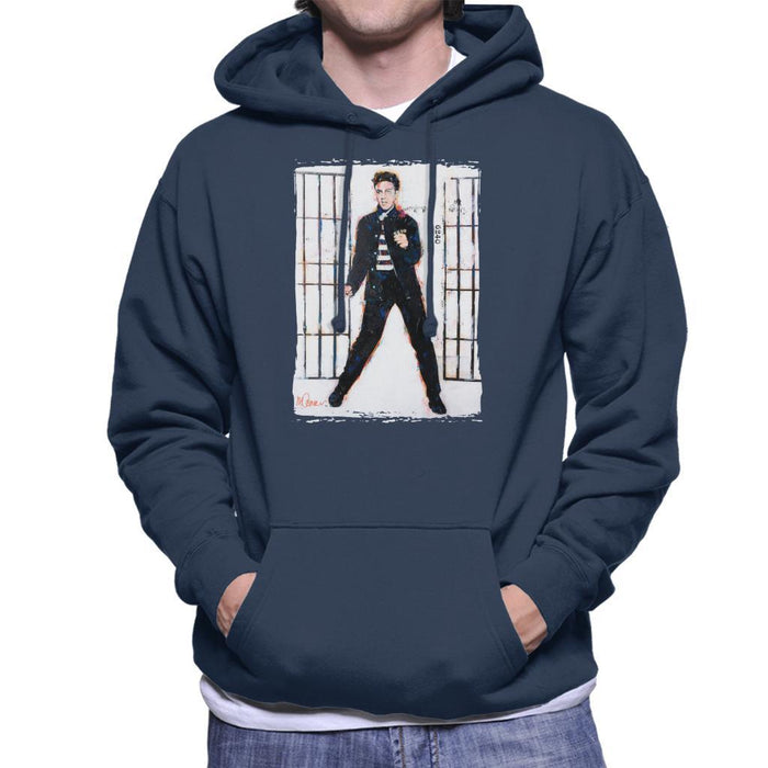 Sidney Maurer Original Portrait Of Elvis Presley Jailhouse Rock Mens Hooded Sweatshirt - Mens Hooded Sweatshirt