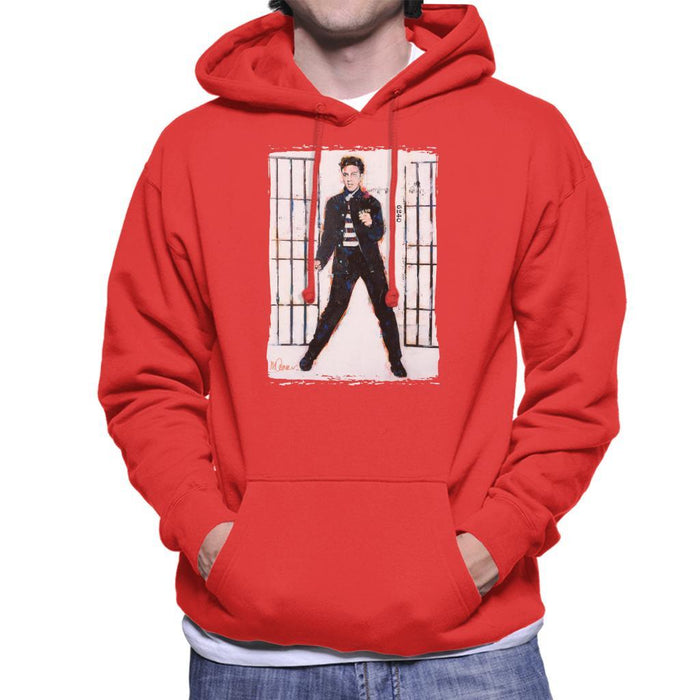 Sidney Maurer Original Portrait Of Elvis Presley Jailhouse Rock Mens Hooded Sweatshirt - Mens Hooded Sweatshirt