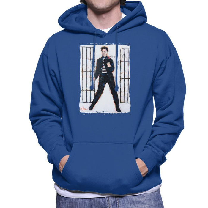 Sidney Maurer Original Portrait Of Elvis Presley Jailhouse Rock Mens Hooded Sweatshirt - Mens Hooded Sweatshirt