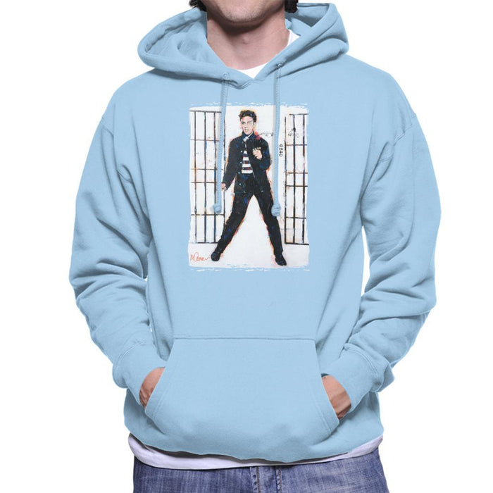 Sidney Maurer Original Portrait Of Elvis Presley Jailhouse Rock Mens Hooded Sweatshirt - Mens Hooded Sweatshirt