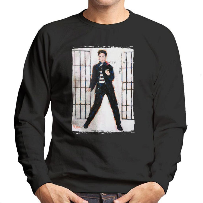 Sidney Maurer Original Portrait Of Elvis Presley Jailhouse Rock Mens Sweatshirt - Mens Sweatshirt