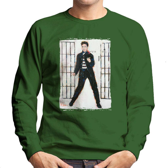 Sidney Maurer Original Portrait Of Elvis Presley Jailhouse Rock Mens Sweatshirt - Mens Sweatshirt