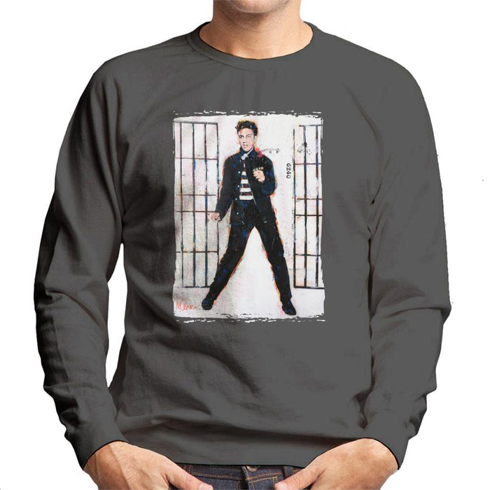 Sidney Maurer Original Portrait Of Elvis Presley Jailhouse Rock Mens Sweatshirt - Mens Sweatshirt
